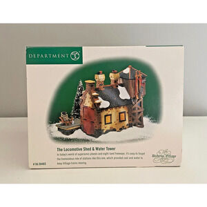 Vintage Department 56 Christmas Dickens Village Locomotive Shed & Water Tower